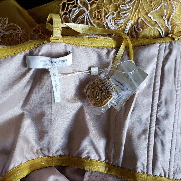 BCBGMAXAZRIA Runway "Samantha" Silk Organza Embroidered Mini Dress - Picture 10 of 14